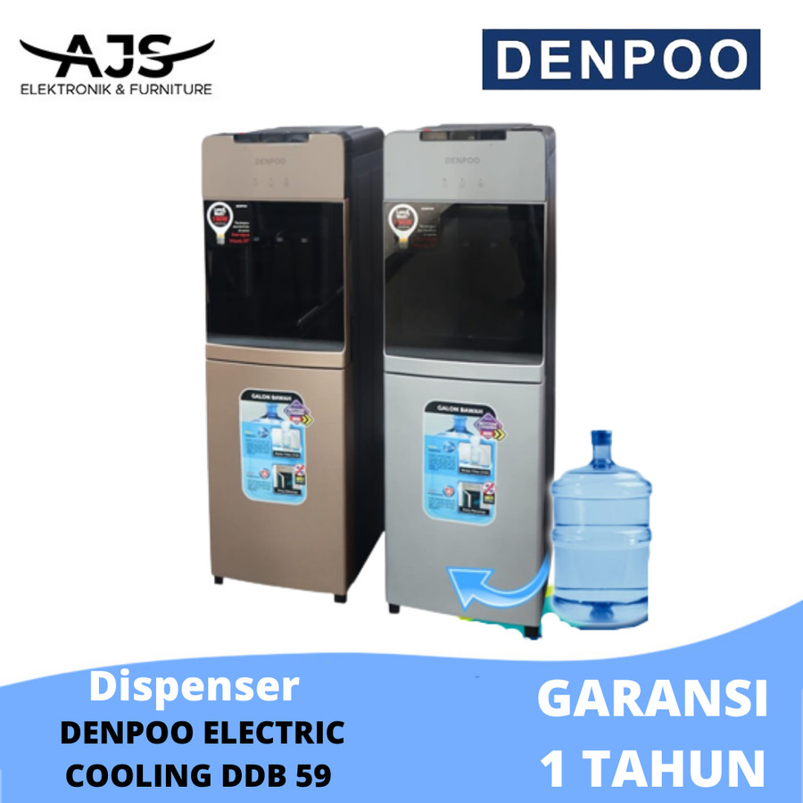 DISPENSER DENPOO AQUAZONE COMPRESSOR SELF CLEANING GALON BAWAH GARANSI