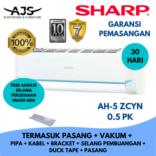 AC SPLIT 1/2 PK SHARP AH-A5ZCYN A5ZCYN LOW 344 WATT