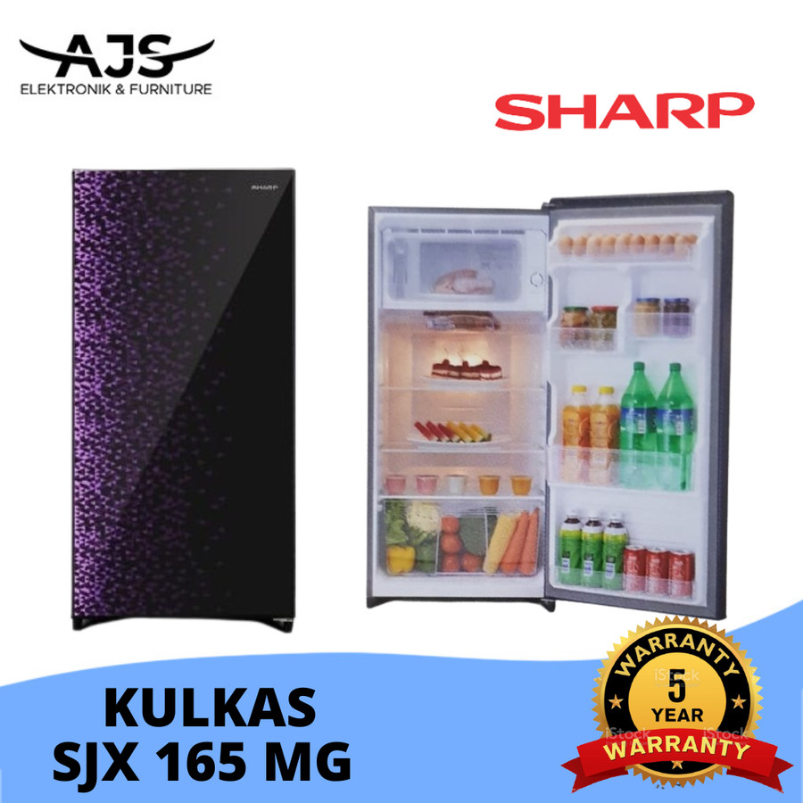 Kulkas 1 Pintu Sharp SJ 165 MG Glass Door