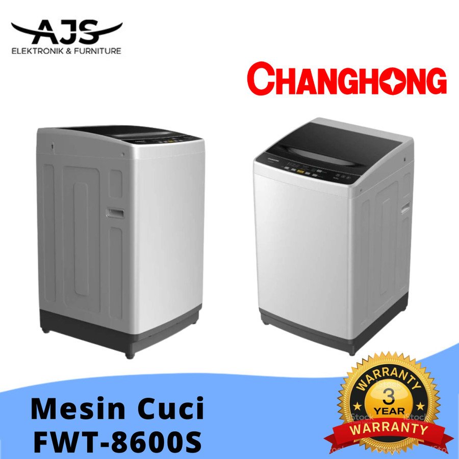 MESIN CUCI 1 TABUNG CHANGHONG FWT 8600S CHANGHONG TOP LOADING 8 KG