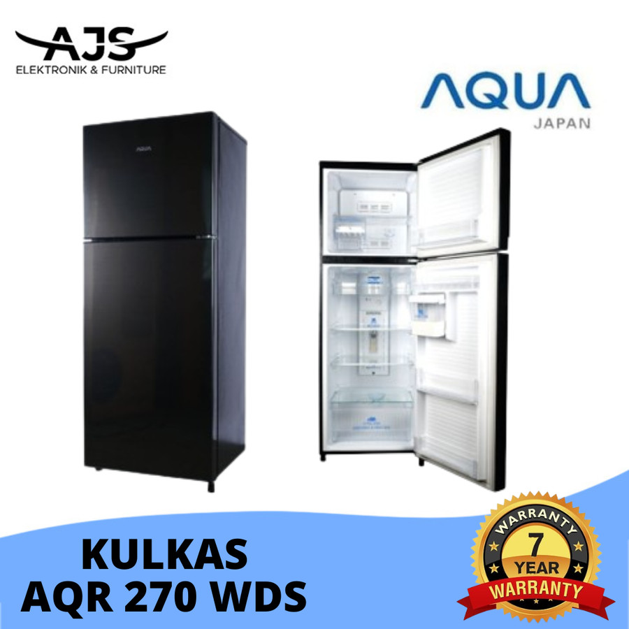 KULKAS AQUA AQR-D270WDS 2 PINTU 270WDS