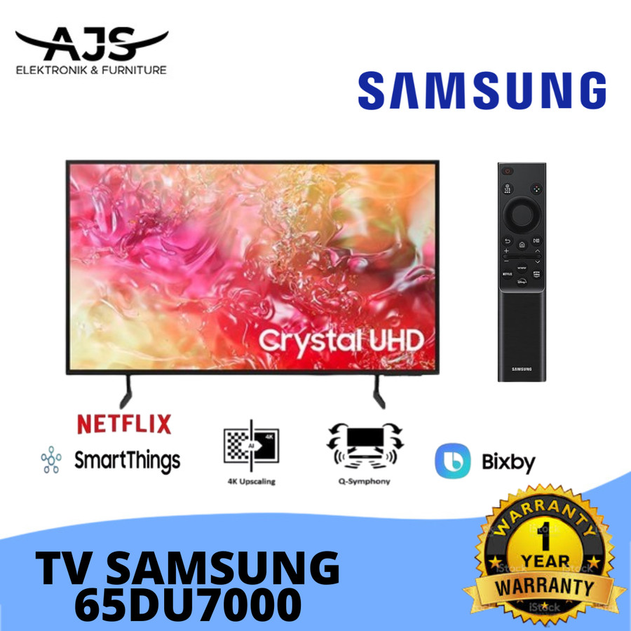 Smart Tv Samsung 65 Inch 65DU7000 Crystal UHD 4K UA65DU7000K New 2024
