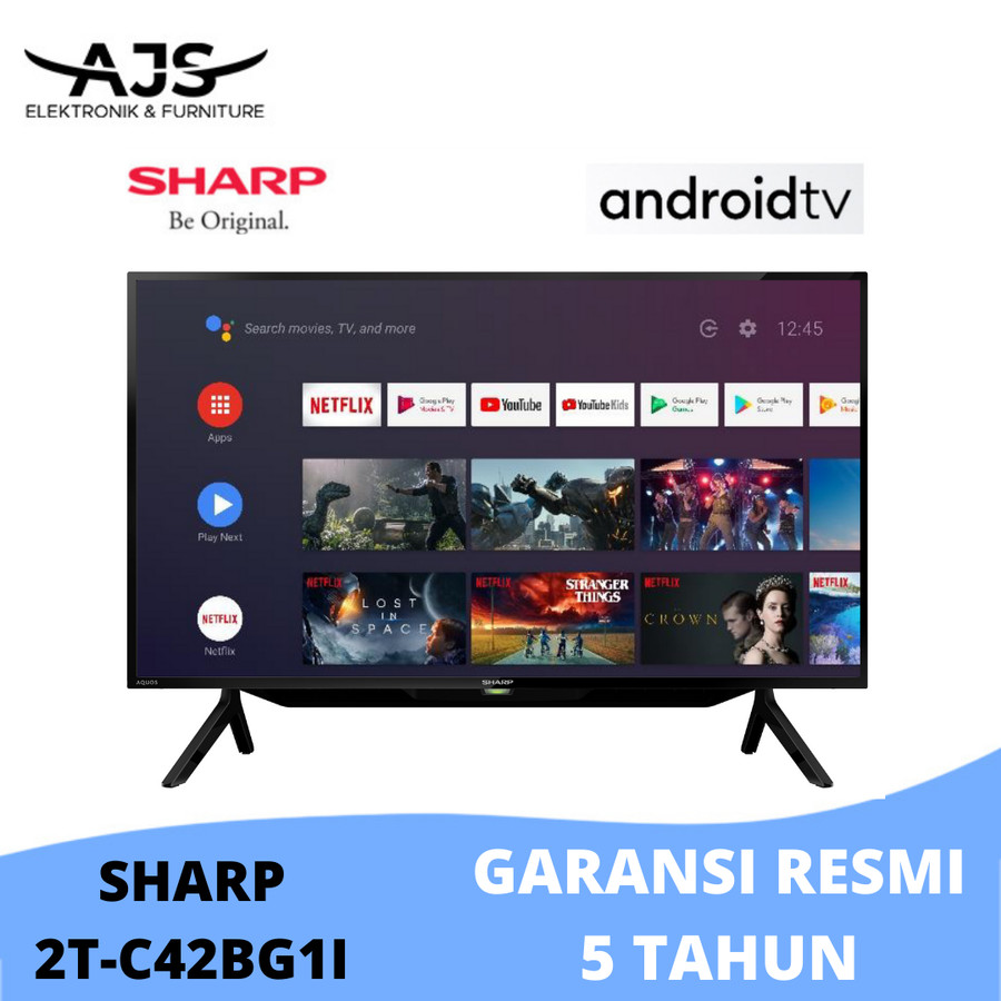 TV SHARP LED 42'' 42BG1 ANDROID TV GARANSI RESMI & TERMURAH