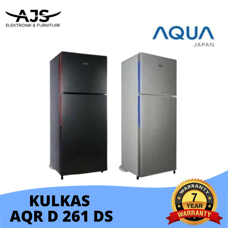KULKAS AQUA 2 PINTU AQR-D261-DS GARANSI RESMI FREE ONGKIR TERMURAH