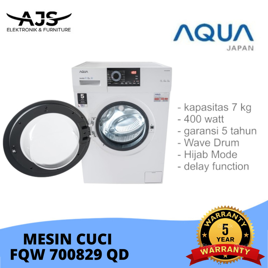 AQUA JAPAN FQW-700829QD Mesin Cuci Front Load 7 Kg