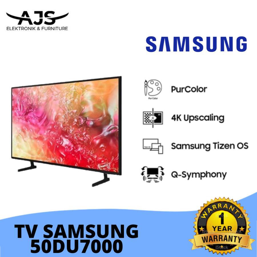 Smart Tv Samsung 50 Inch 50DU7000 Crystal 4K UHD UA50DU7000K New 2024