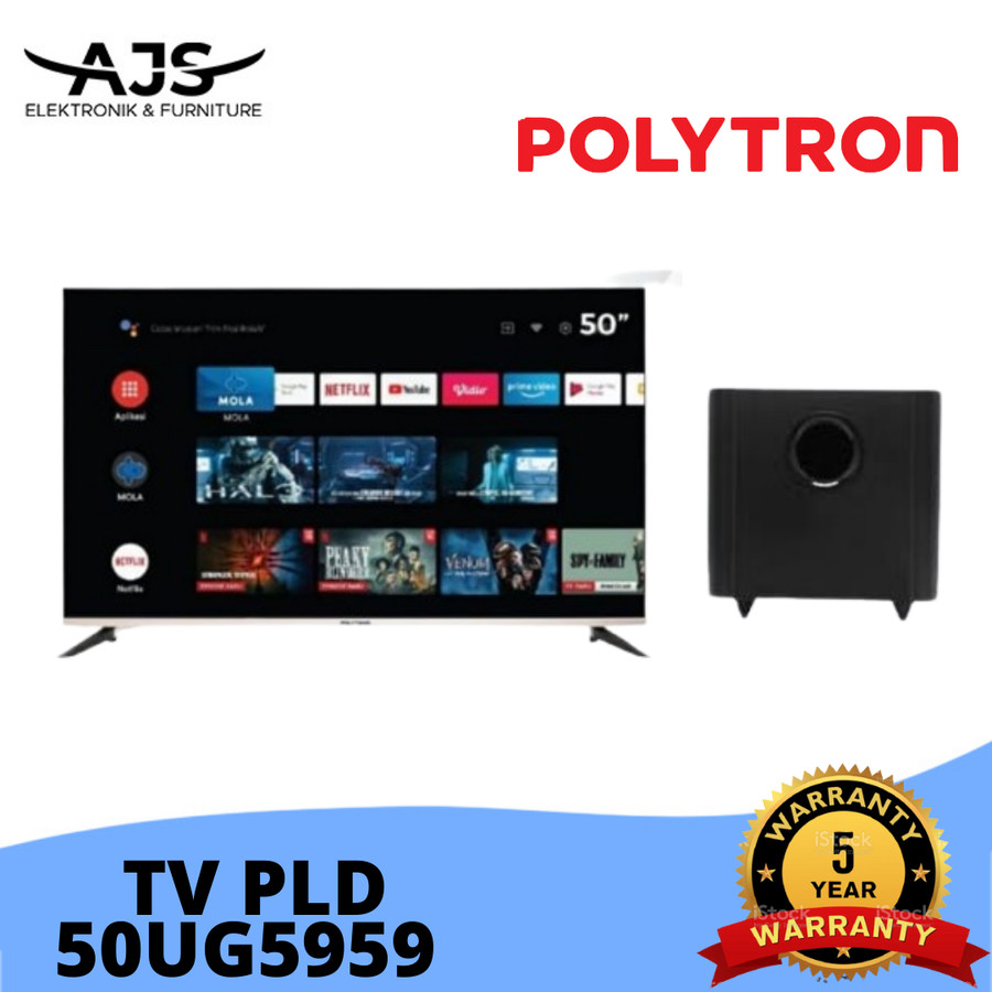 POLYTRON 50UG5959 4K UHD Smart Google TV 50 Inch PLD 50UG5959
