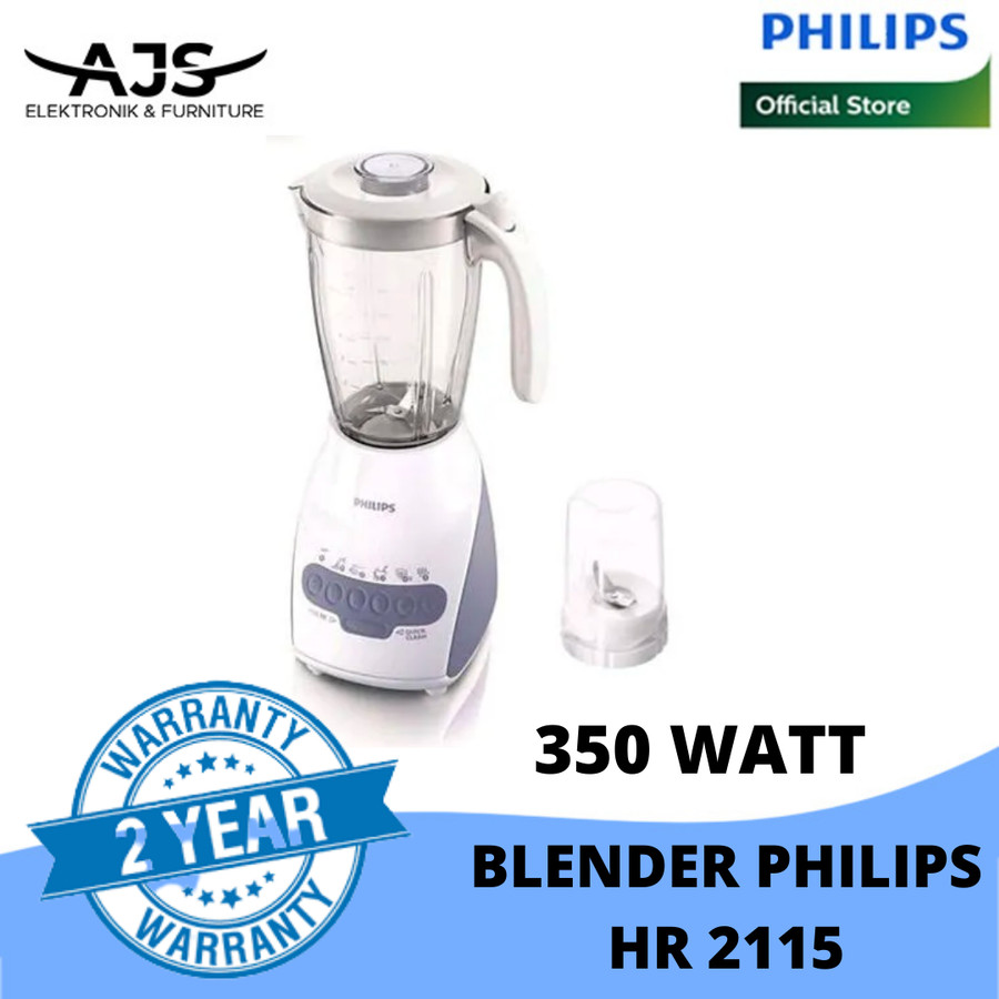 PHILIPS Blender Plastik 2Liter HR2115 - Garansi Resmi HR 2115