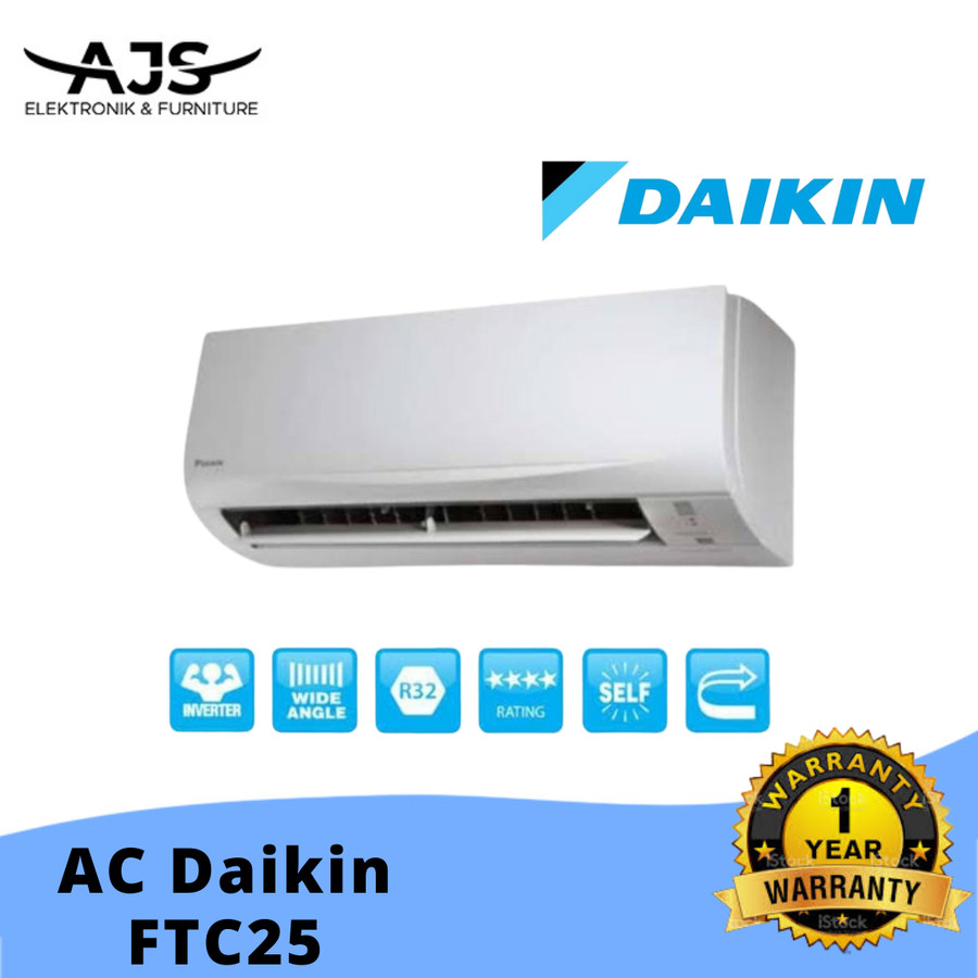AC DAIKIN 1 PK FTC25NV14 AC STANDARD 1PK SPLIT FTC 25 THAILAND