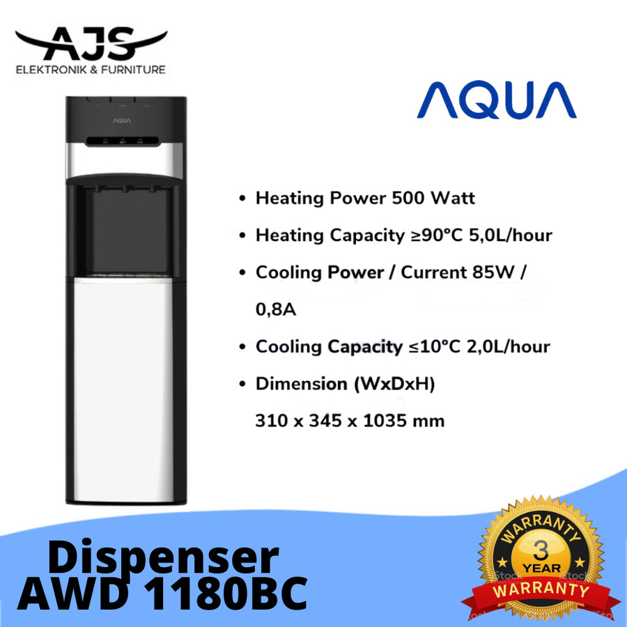 AQUA DISPENSER AWD 605 BC DISPENSER GALON BAWAH KOMPRESOR