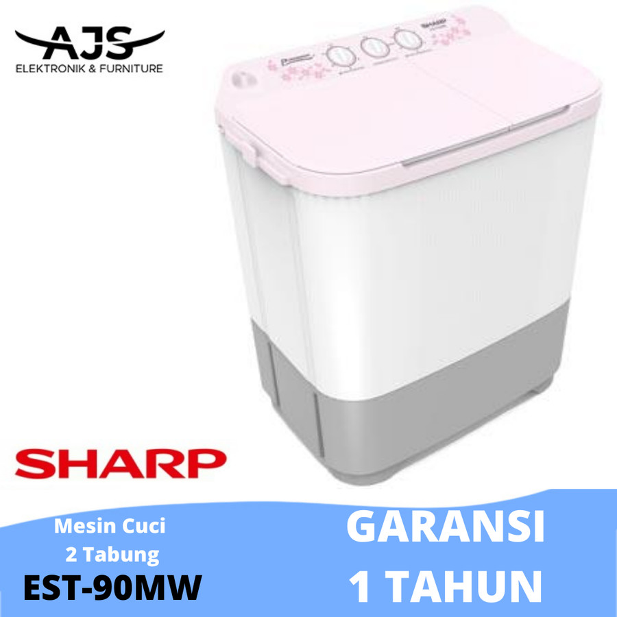 MESIN CUCI 2 TABUNG SHARP EST-90MW 9KG GARANSI RESMI