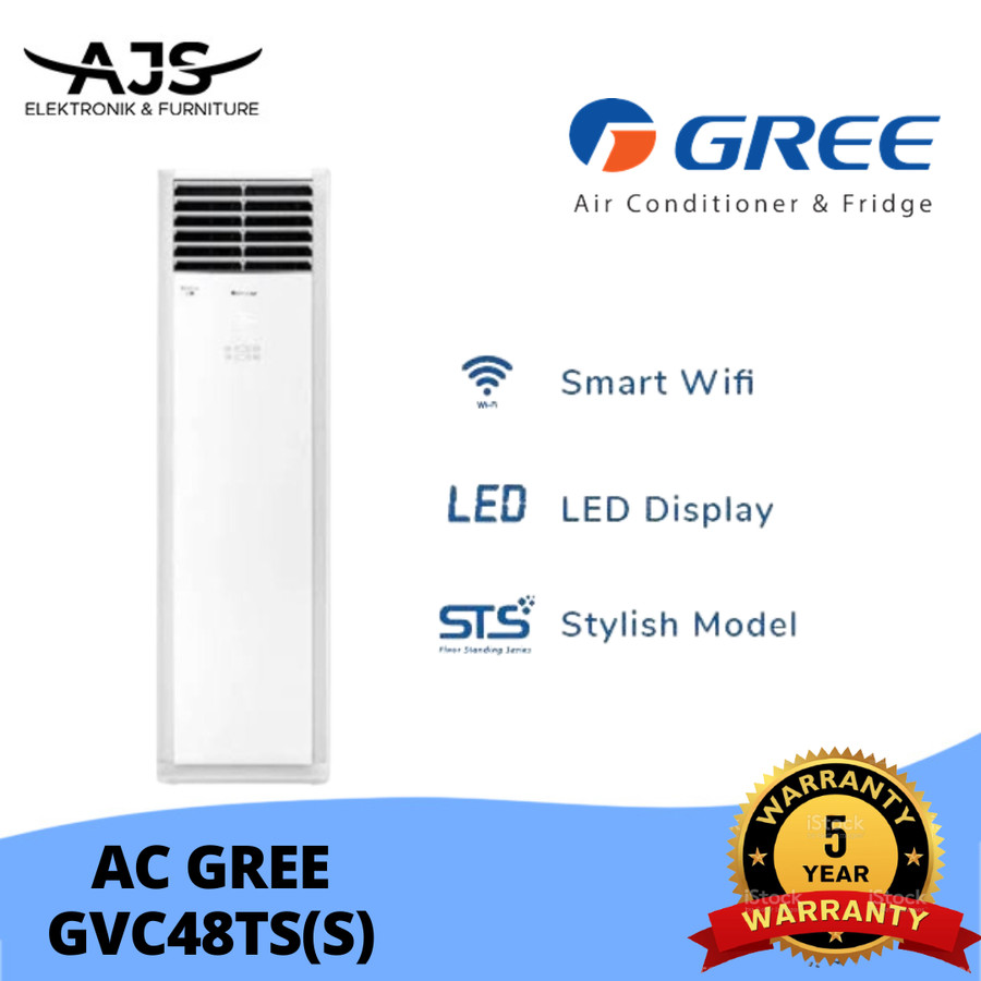 AC GREE Floor Standing 5 PK GVC-48STS (S) ECO / 3 Phase New Model