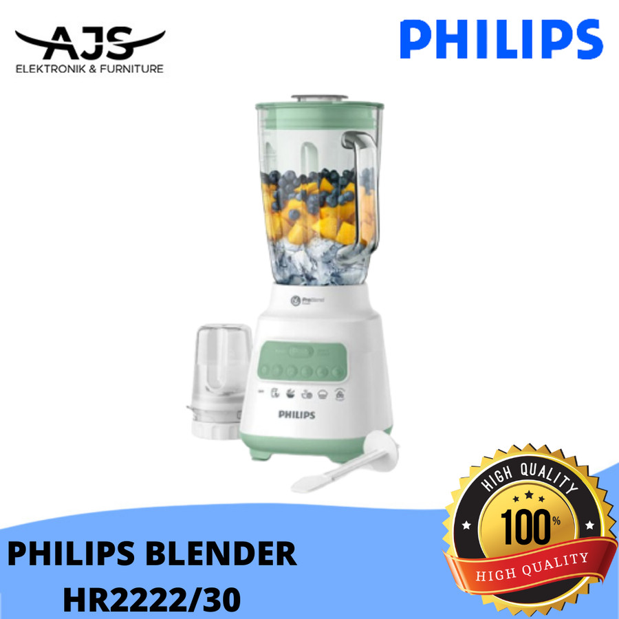 BLENDER PHILIPS KACA 2 L HR2222 - HR 2222 Garansi Resmi