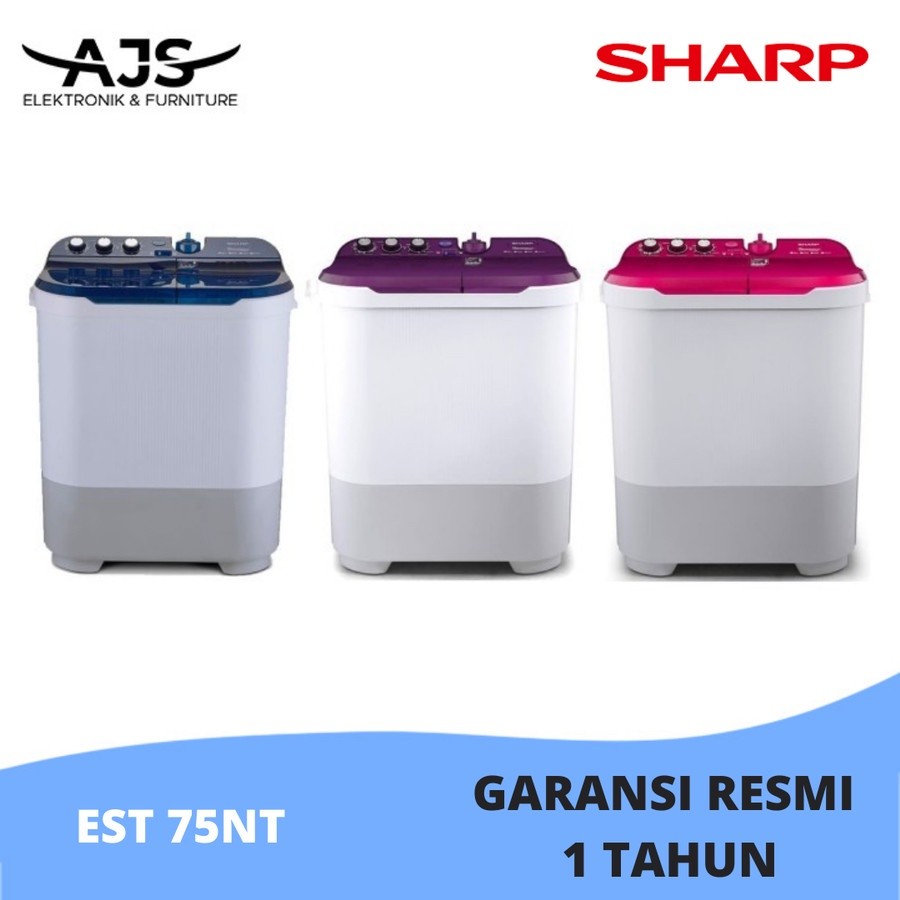 MESIN CUCI SHARP 2 TABUNG EST 75NT 7KG GARANSI RESMI TERMURAH