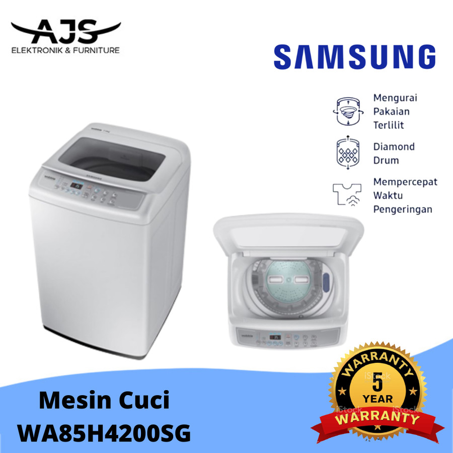 Samsung Wa85h4200 Mesin Cuci Top Loading 8.5 Kg - Wa85