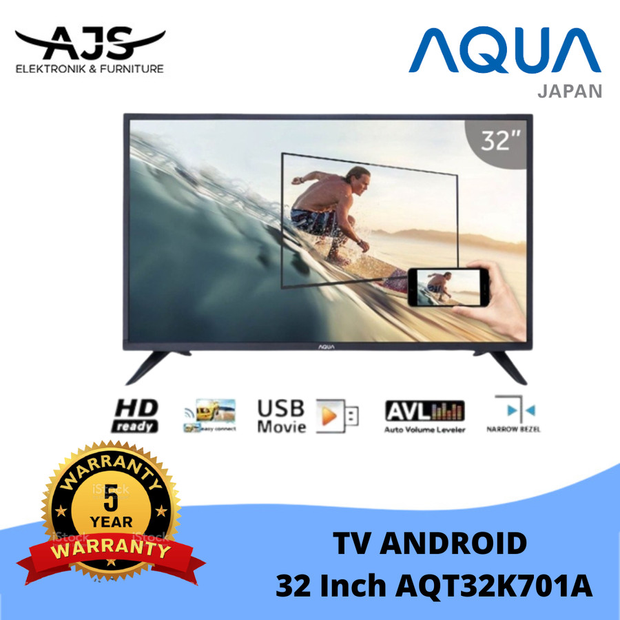 LED TV AQUA JAPAN 32" ANDROID AQT32K701A/32AQ6600 - TV ONLY