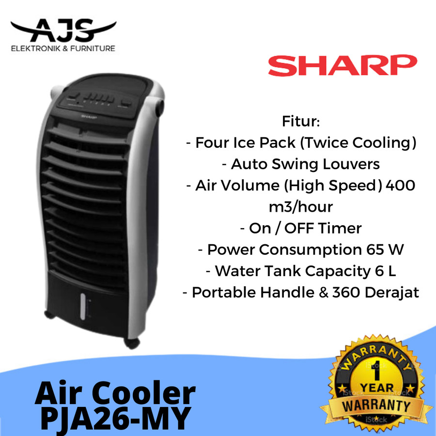 AIR COOLER SHARP PJA26MYB GARANSI RESMI TERMURAH