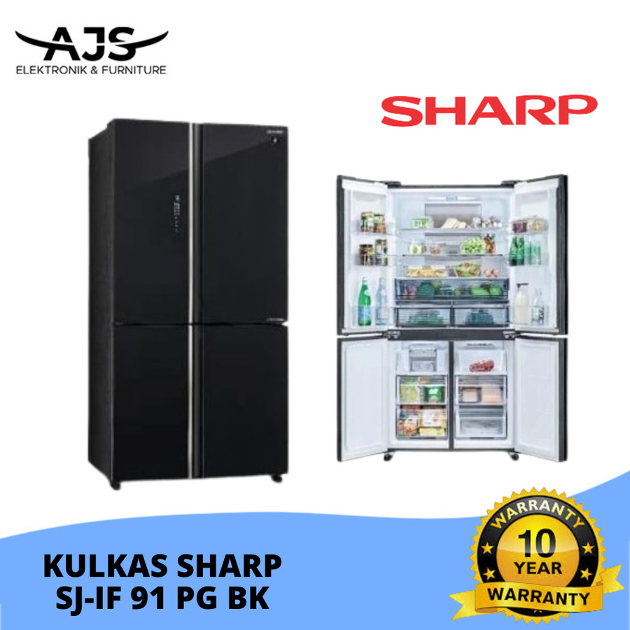 Sharp Kulkas Side By Side 4 Pintu SJ-IF91PG-BK / SJIF 91 PGBK