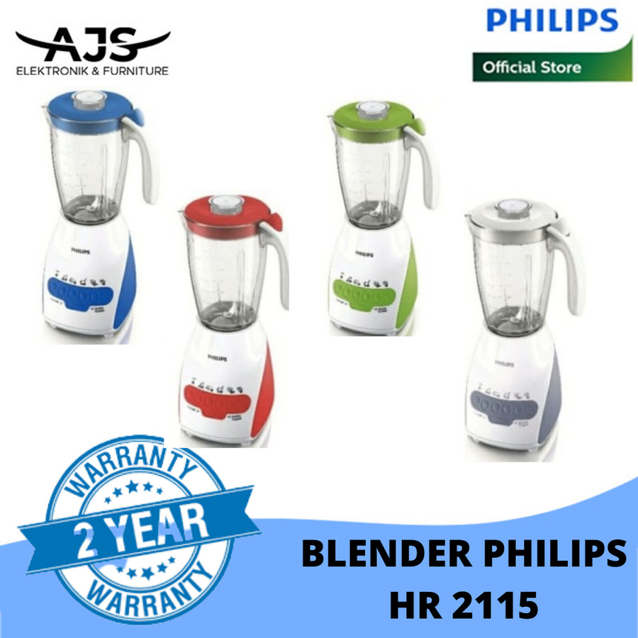 PHILIPS Blender Plastik 2Liter HR2115 - Garansi Resmi HR 2115