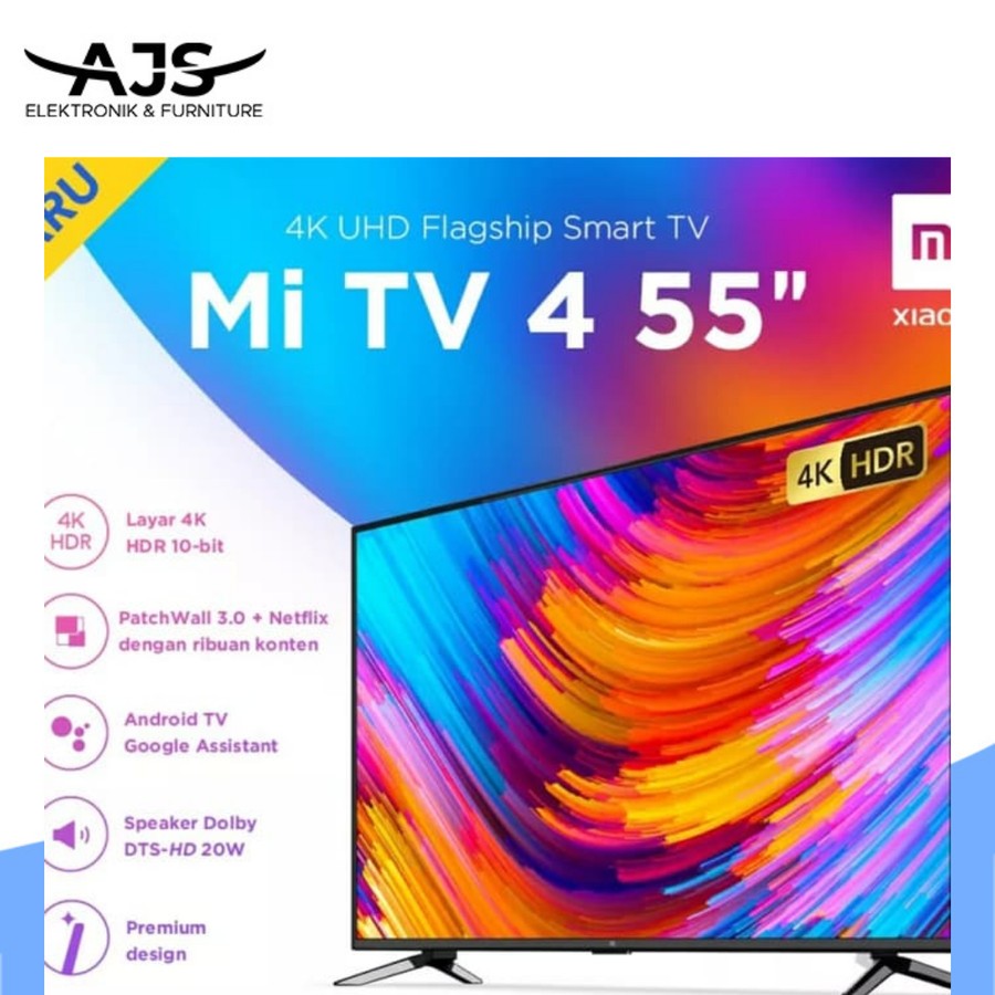 (KHUSUS LUAR KOTA) TV XIAOMI 4 55 INCH ANDROID TV 4K ULTRA HD SMART TV