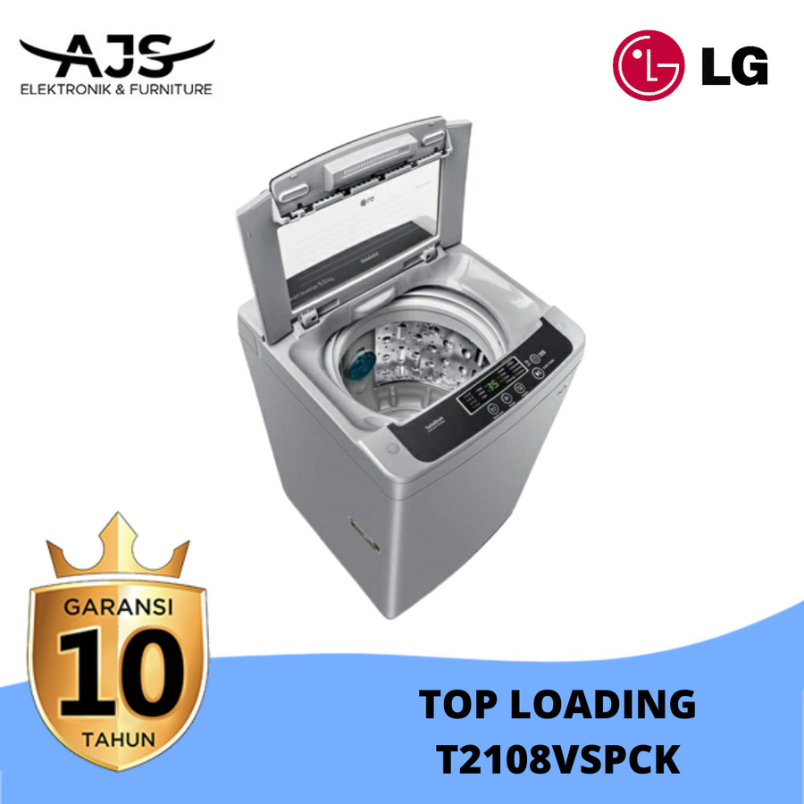 Mesin cuci LG Top loading T2108VSPCK 8kg 1 tabung T2108 2108 2108VSPCK