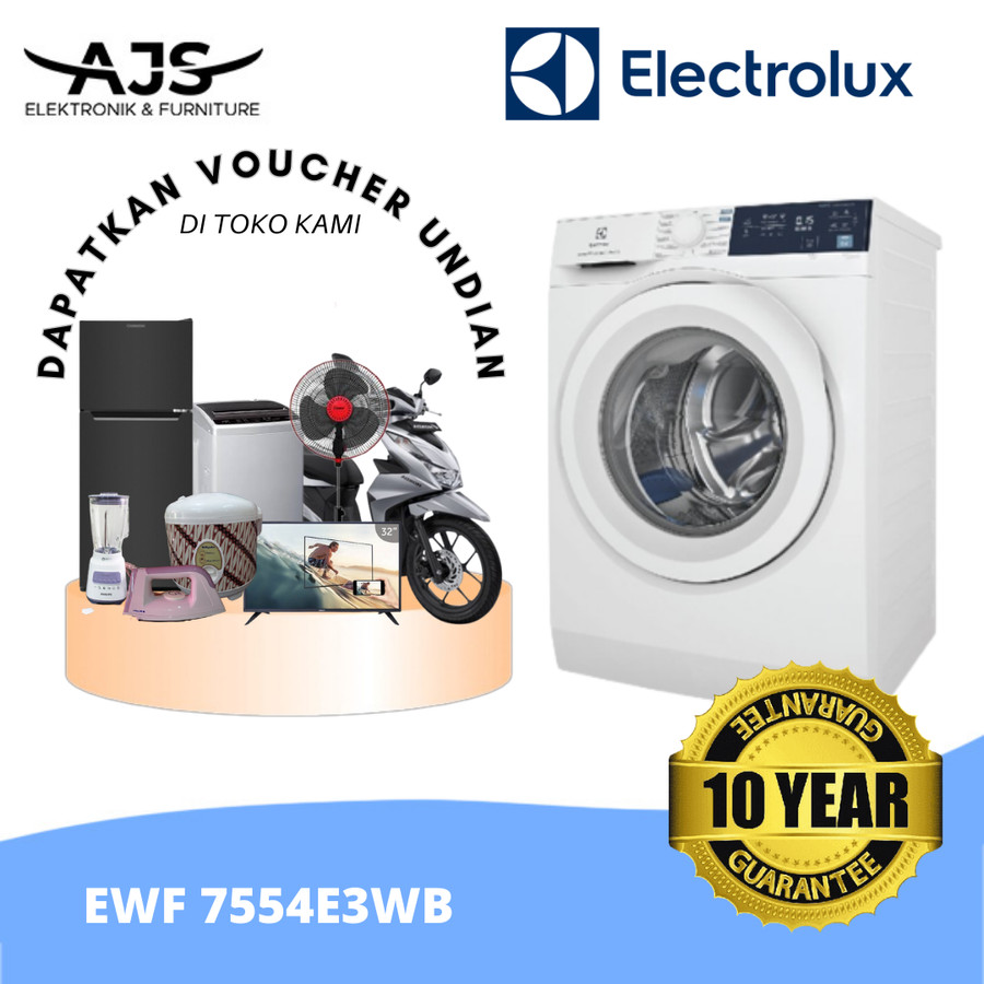 ELECTROLUX EWF7555EQWA Mesin Cuci Front Loading 7.5kg EWF 7555 EQWA