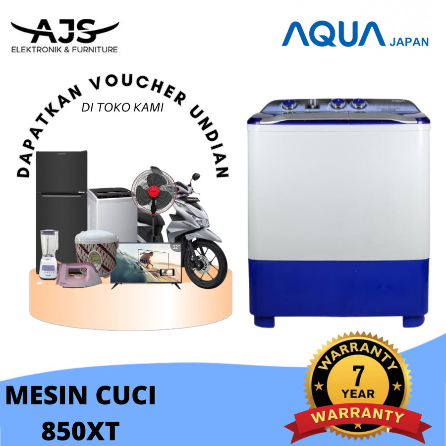 MESIN CUCI AQUA JAPAN QW850XT 8KG 2 TABUNG 850XT 8 KG 850 HIJAB SERIES
