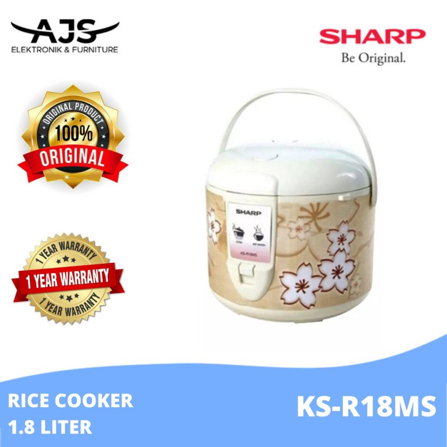 Sharp rice cooker 1.8lt KSR18MS