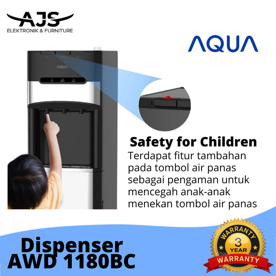 AQUA DISPENSER AWD 605 BC DISPENSER GALON BAWAH KOMPRESOR