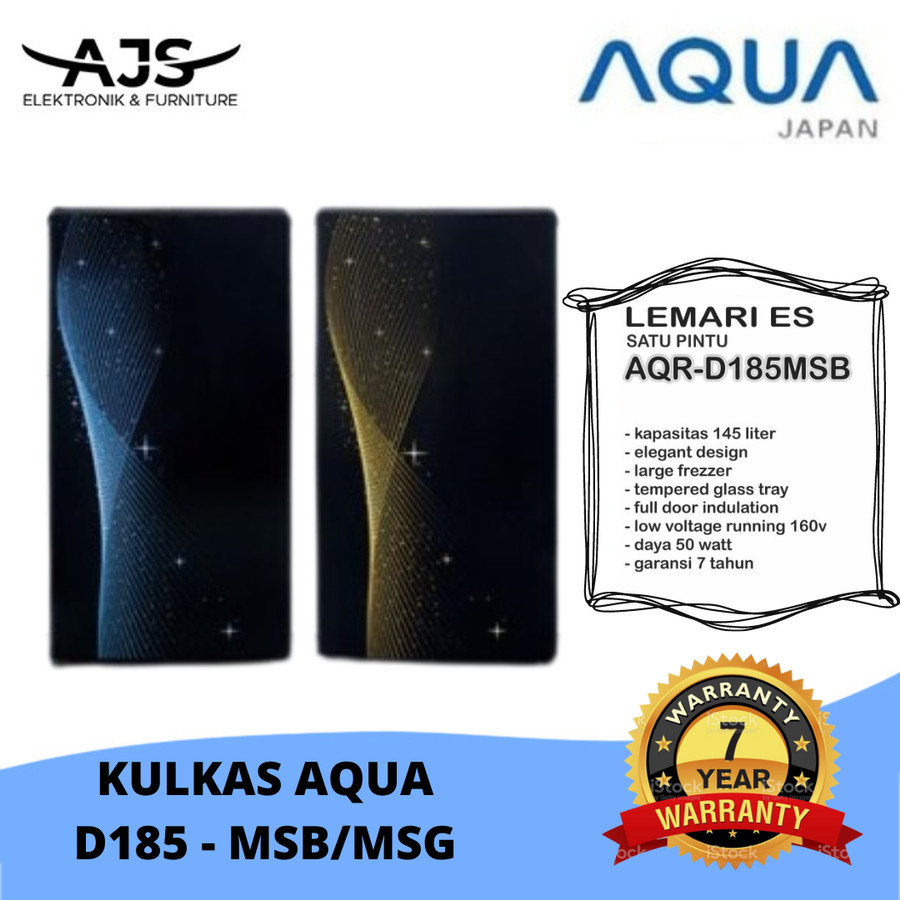 Kulkas 1 Pintu Aqua 145 Liter AQR D185 MSB Auto Defrost LowWat