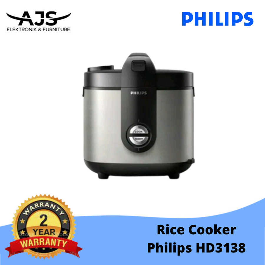 Philips Rice Cooker 2L - Premium Plus Silver HD3138