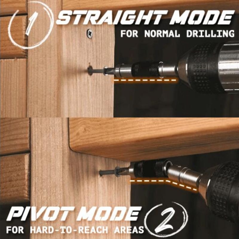 Pivot Adaptor Bengkok Mata Obeng 1/4" Chuck Screwdriver Hex Bit EL1425