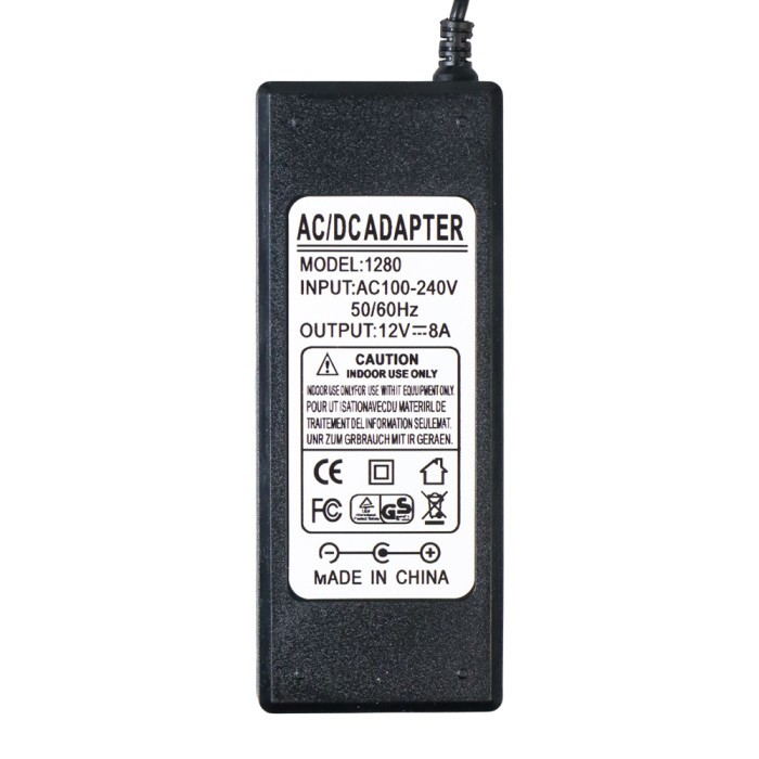 Power Adaptor 12v 8A Universal CCTV Kamera DVD LED Monitor Volt 1280