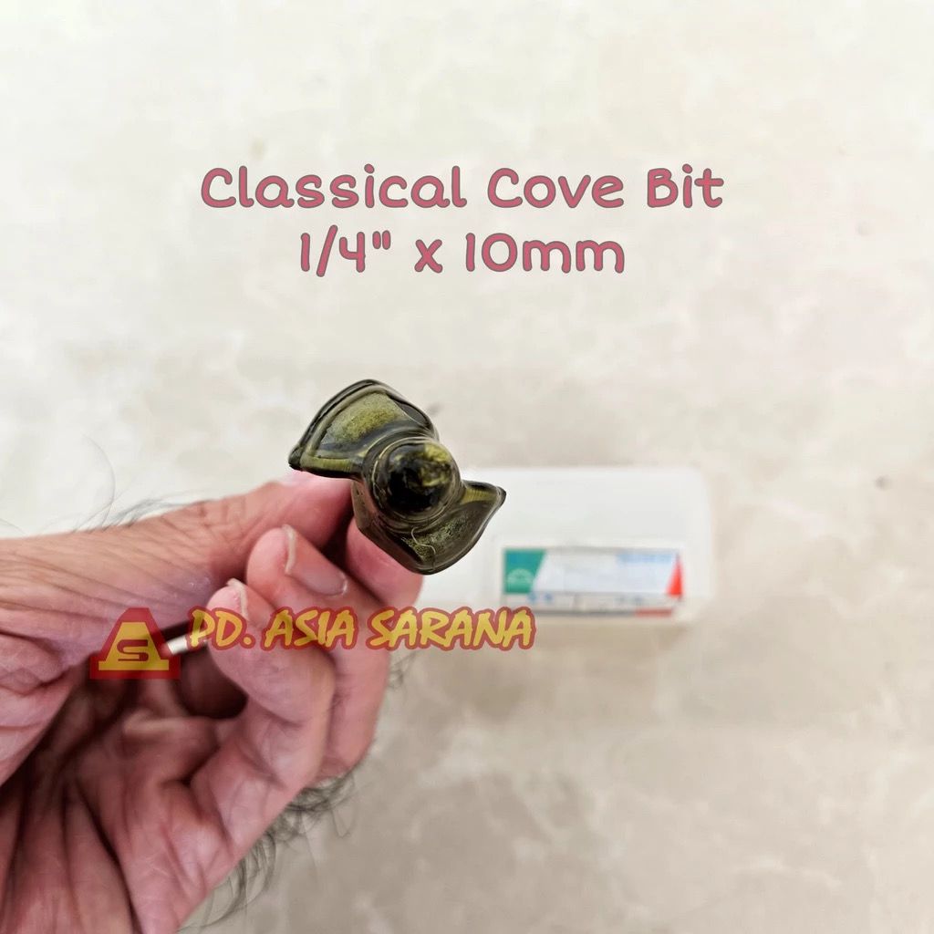 [Classical Cove] Mata Profil 1/4" x 10mm Bit Kayu Trimmer Inch Wood RY