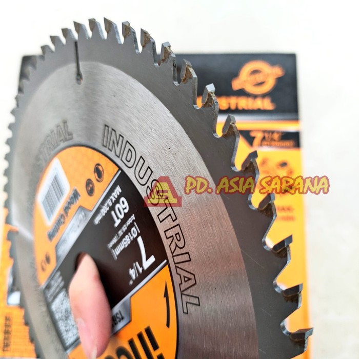 Circular Saw Blade 7 1/4" x 60T INGCO TSB118513 TCT Mata Gergaji Kayu
