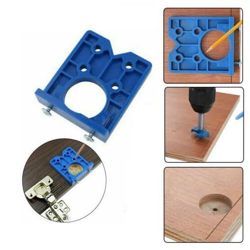 Alat Bantu Titik Bor Engsel Sendok 35mm Hinge Hole Drill Jig Mal CDB