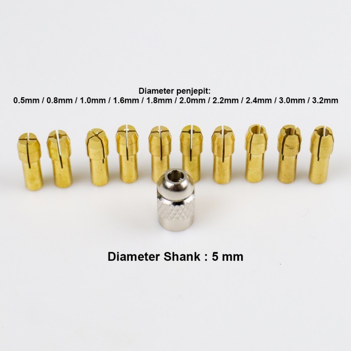 Chuck Mini Die Grinder 11pcs Set Kepala Bor Tuner Collet Gerinda DMPJ-31