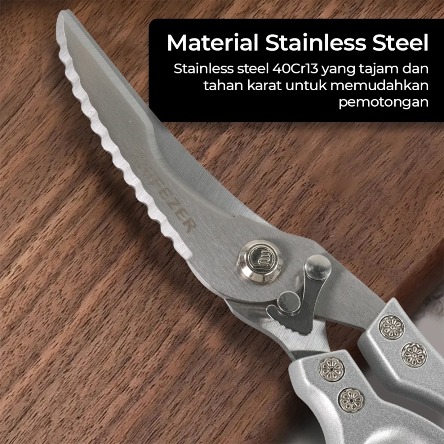 Gunting Tulang Stainless Steel Dapur Bone Daging Kitchen Meat Scissors K316