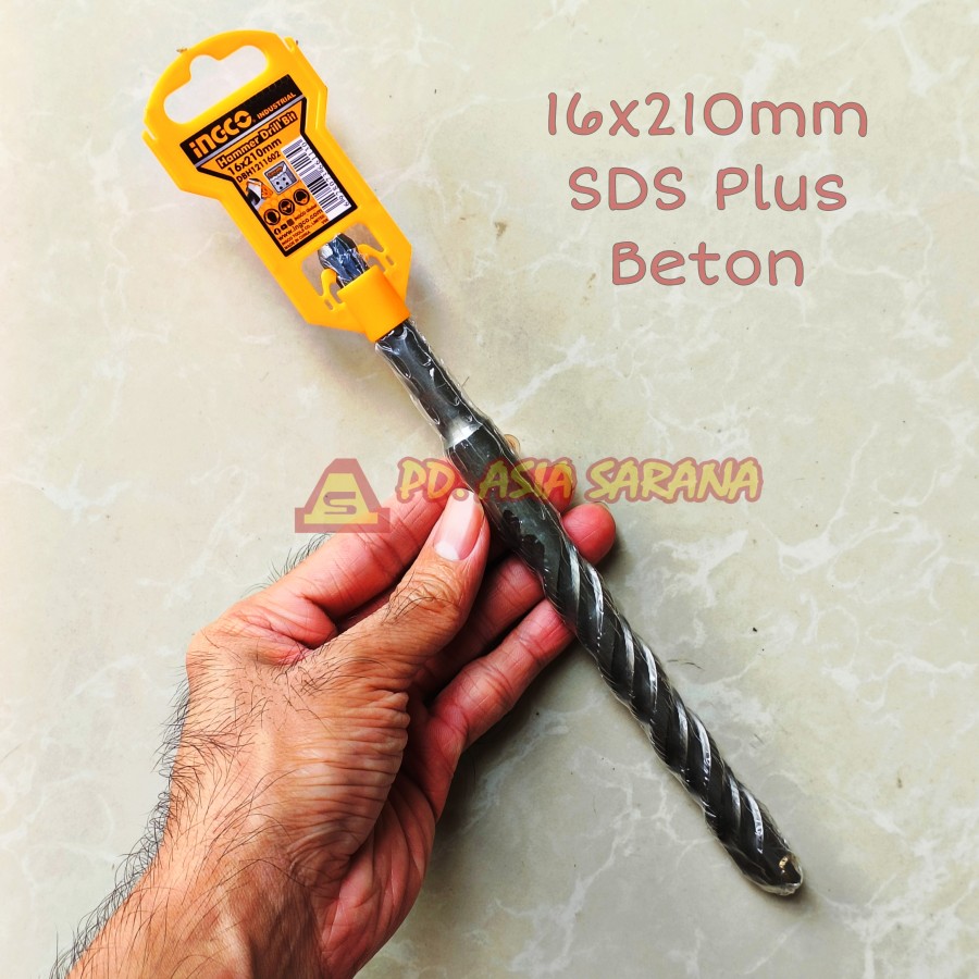 [16x210] Mata Bor Beton SDS Plus 16mm INGCO DBH1211602 Hammer Masonry