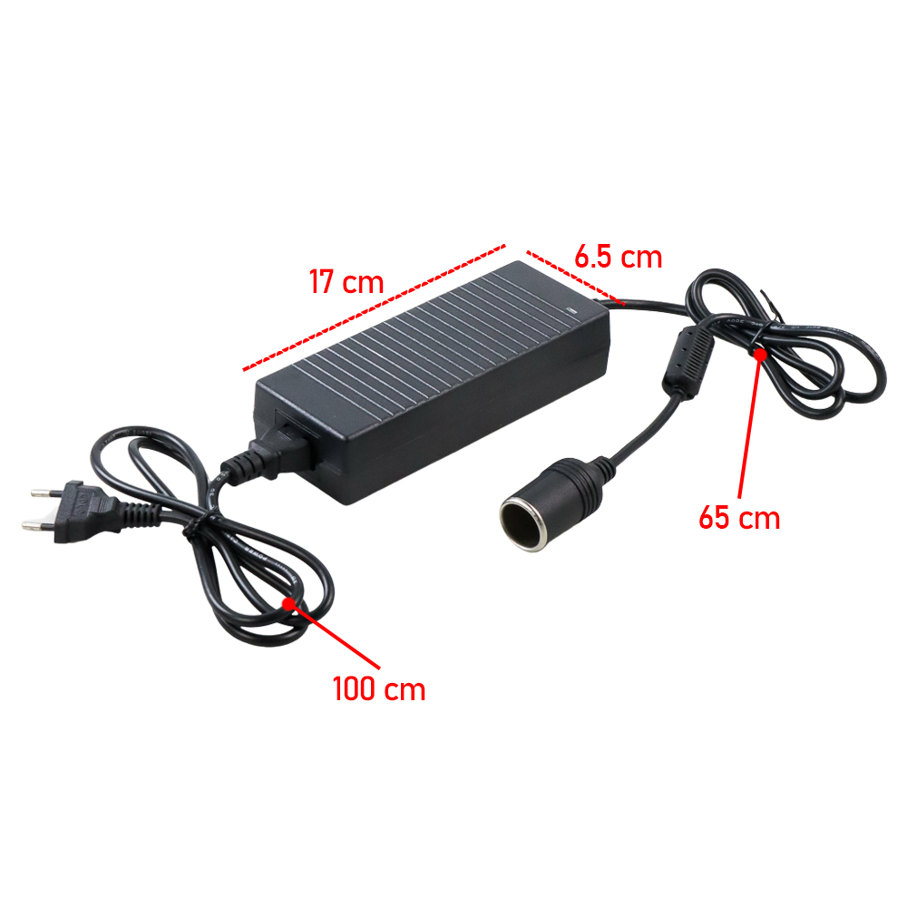 Power Adaptor AC to DC (12V 10A) Lighter Port Listrik Adapter 1210