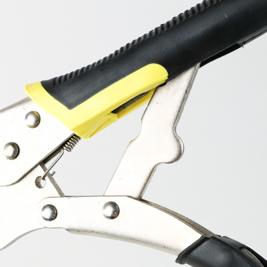 Tang Jepit Buaya 10" Inch Gagang Karet Bengkok Locking Pliers L90