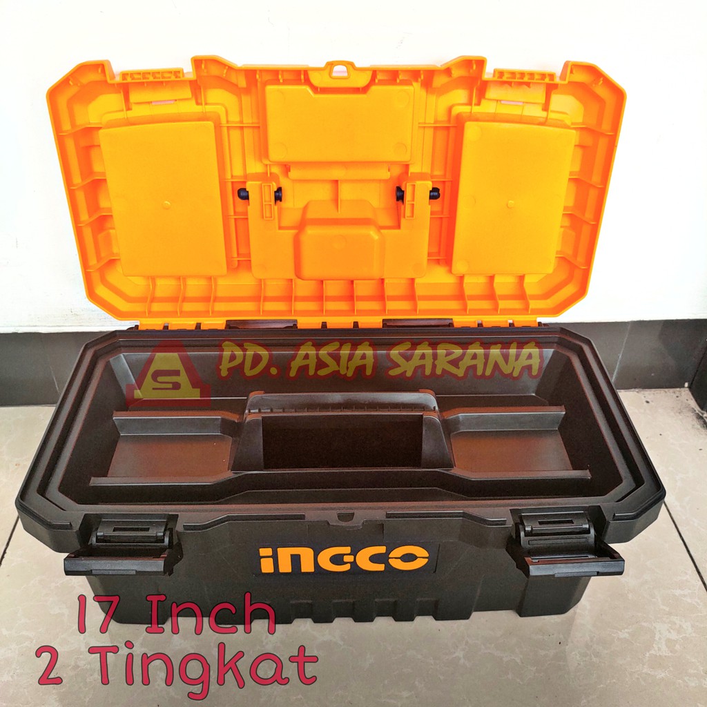 Tool Box Plastik 17" Inch INGCO PBX1701 Kotak Alat Peralatan Perkakas