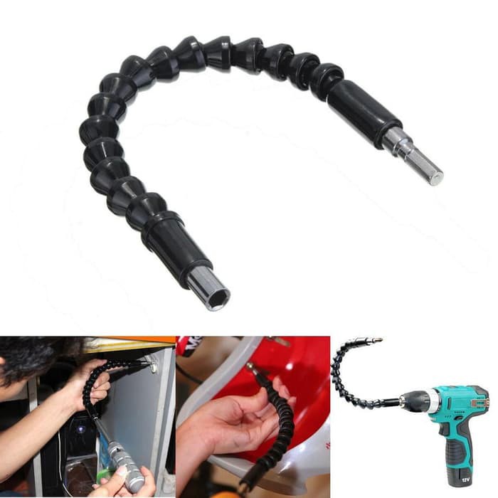 Selang Ekstensi Flexible Mesin Bor 1/4" Inch Obeng Cordless Drill HT