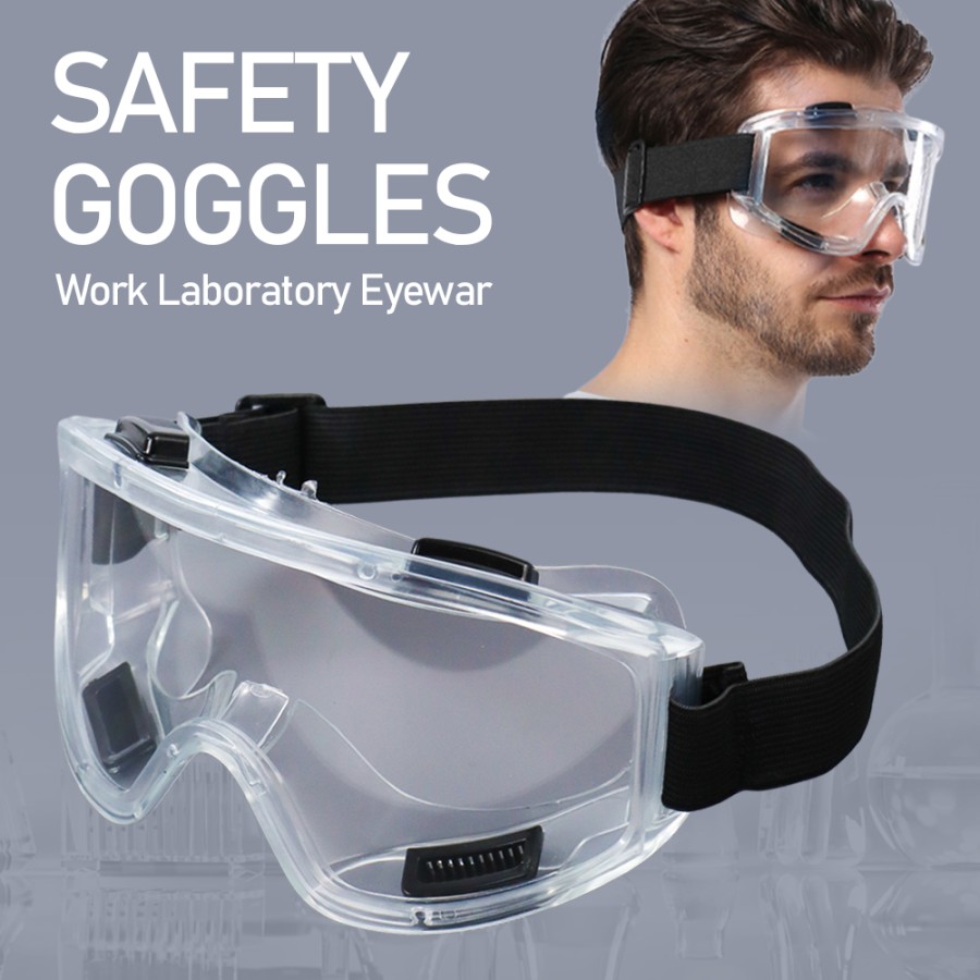 Kacamata Safety Googles Glasses Clear Ikat Tali Lab Transparant ASL-C
