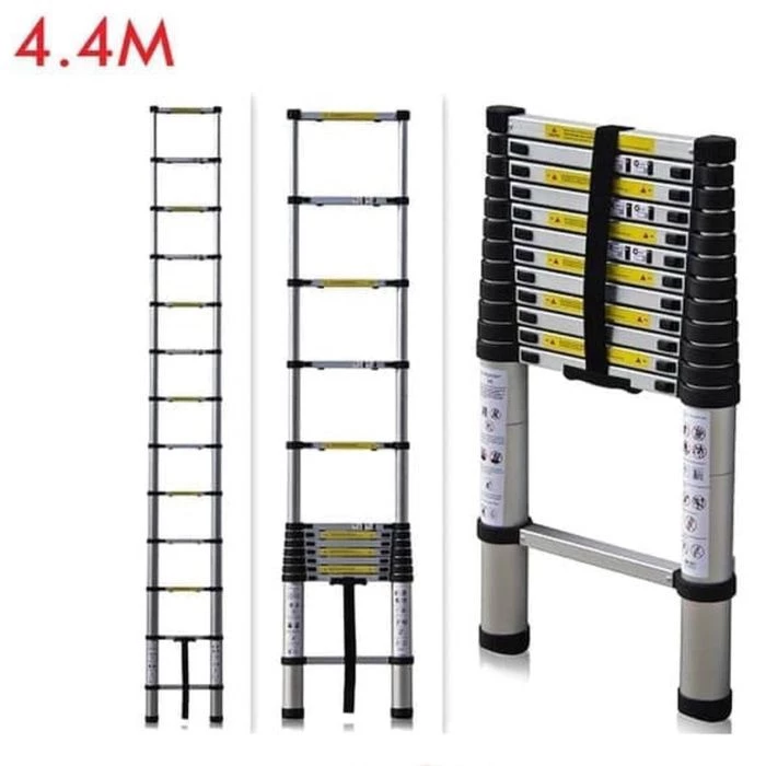 Tangga Teleskopik 4.4 Meter Single JLD Alumunium Telescopic Ladder 440