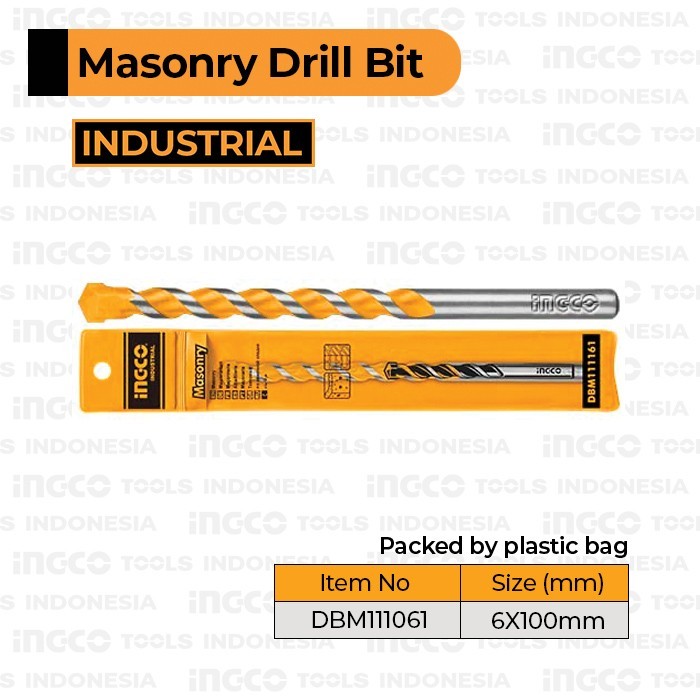 [SATUAN] Mata Bor Beton Tembok 6 x 100mm INGCO DBM111061 Masonry Drill