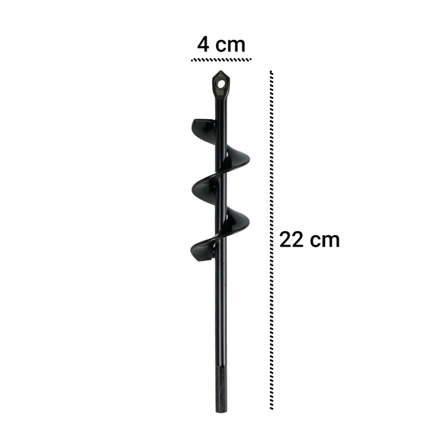 [22x4cm] Mata Bor Gali Tanah Biopori Auger Earth Titanium Spiral FG06