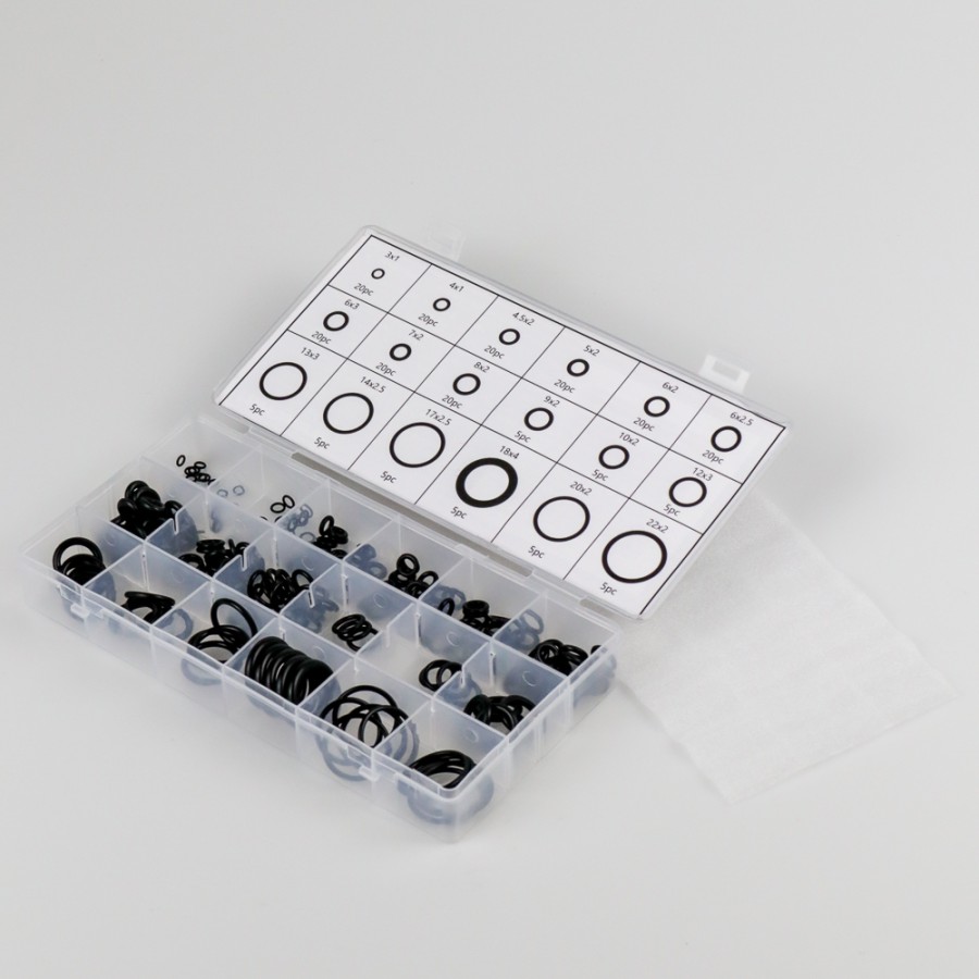 Seal Karet O Ring 225pcs Set Box Mesin Rubber Gasket Hitam TFW-E436