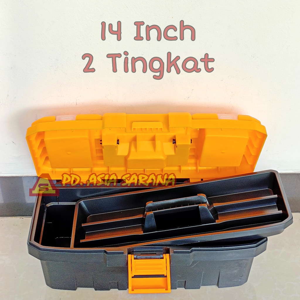 Toolbox Plastik 14" Inch INGCO PBX1401 Kotak Alat Peralatan Perkakas