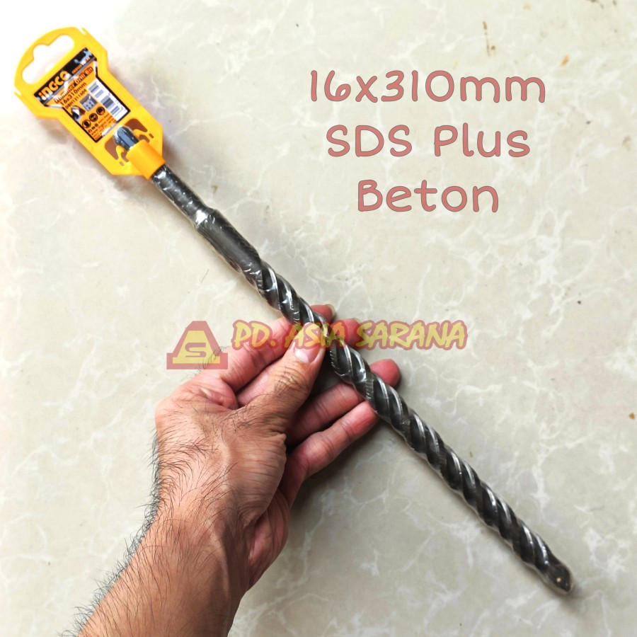 Jual [16x310] Mata Bor Beton SDS Plus 16mm INGCO DBH1211604 Hammer